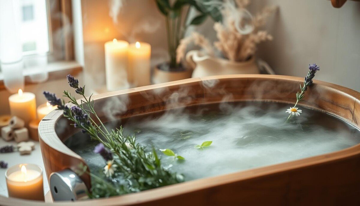 banho de ervas para relaxamento
