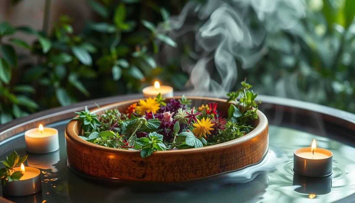rituais de limpeza e renovação com banhos de ervas