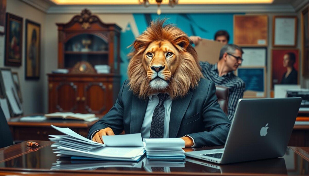 Leão no trabalho