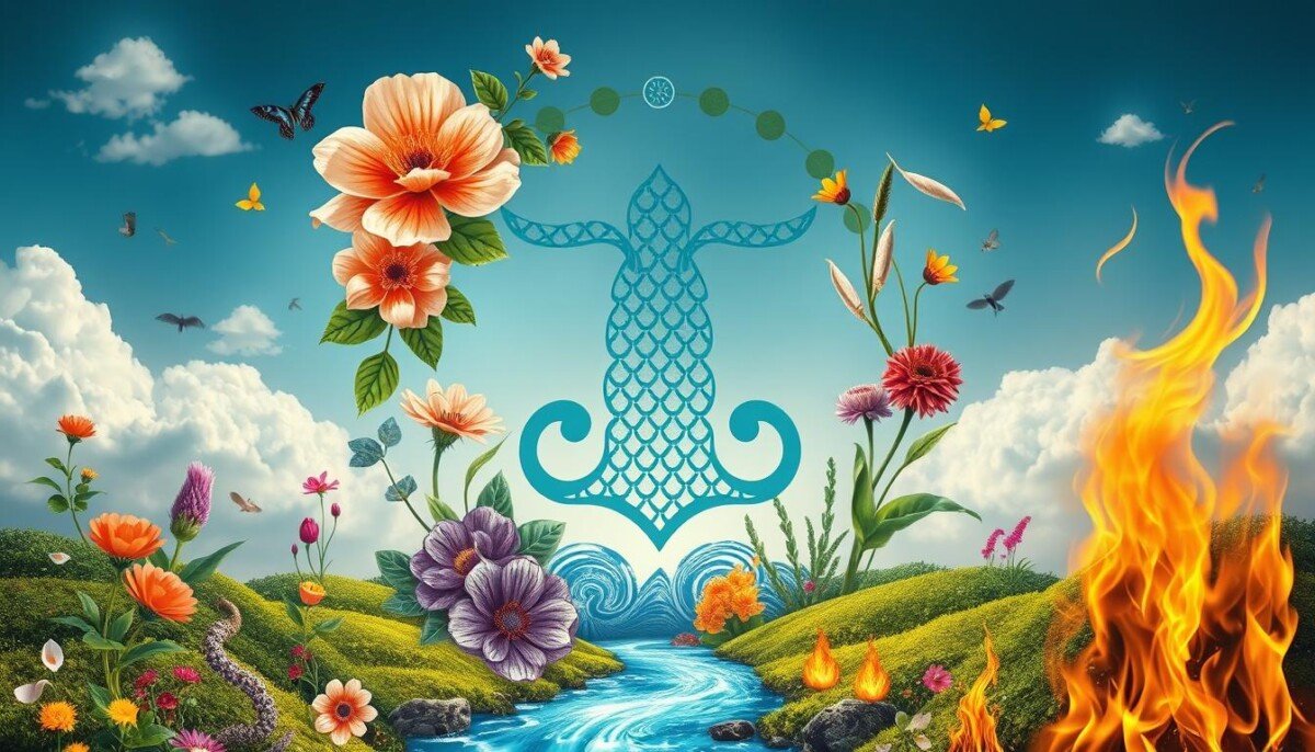 elementos da natureza em Libra