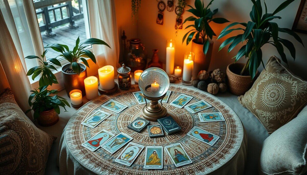 mentalidade positiva durante a leitura de tarot