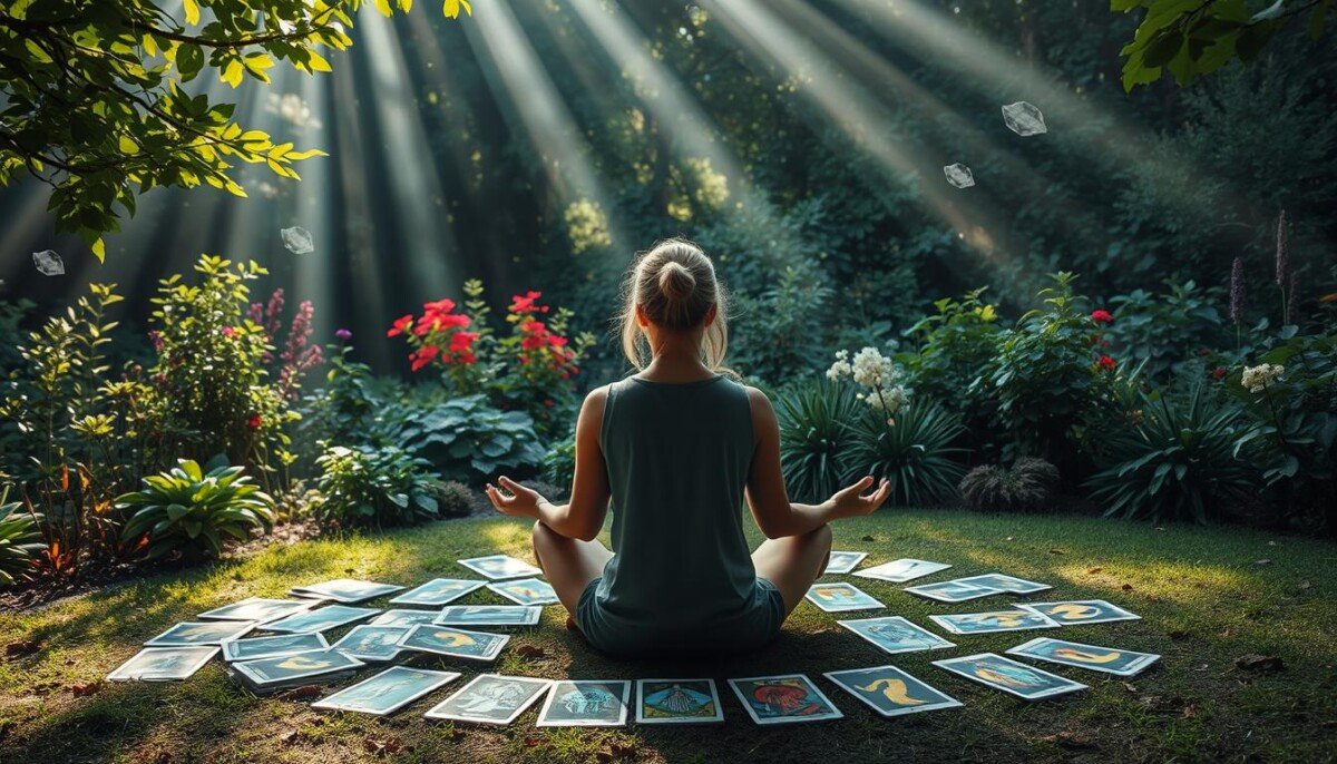 reflexão e conexão espiritual com tarot