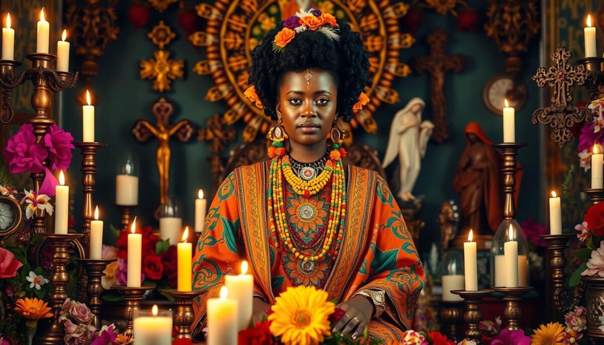 sincretismo religioso dona menina pomba gira