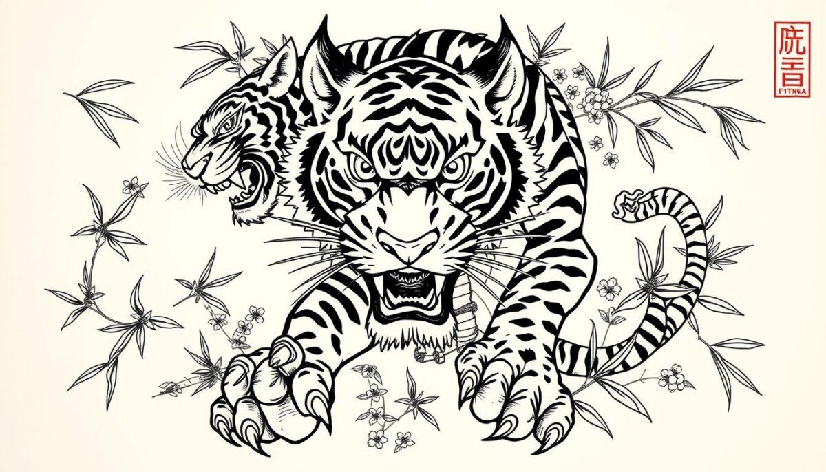tatuagem do signo do tigre