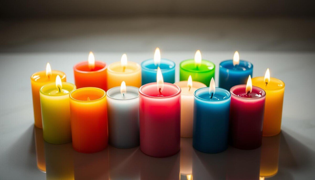 9 cores de velas