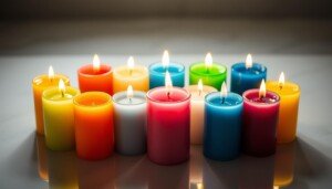 9 cores de velas