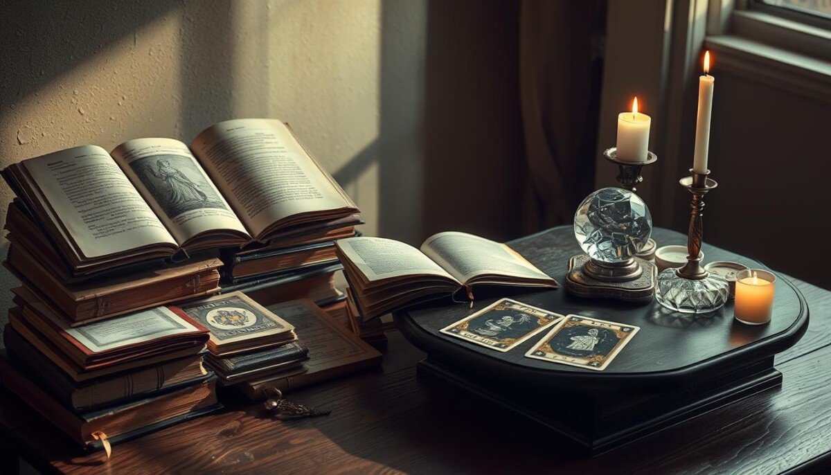 Livros e cartas de tarot: esotericamente significado em práticas atuais
