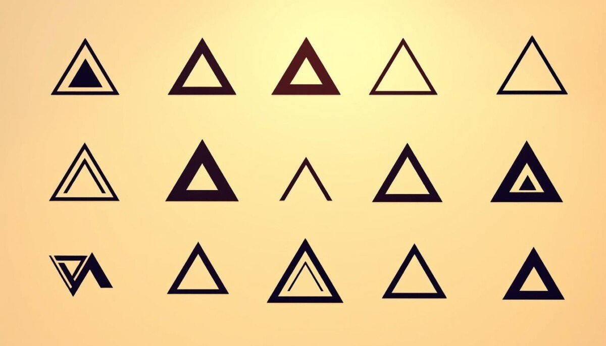 triângulo invertido em logotipos triângulo invertido em logotipos