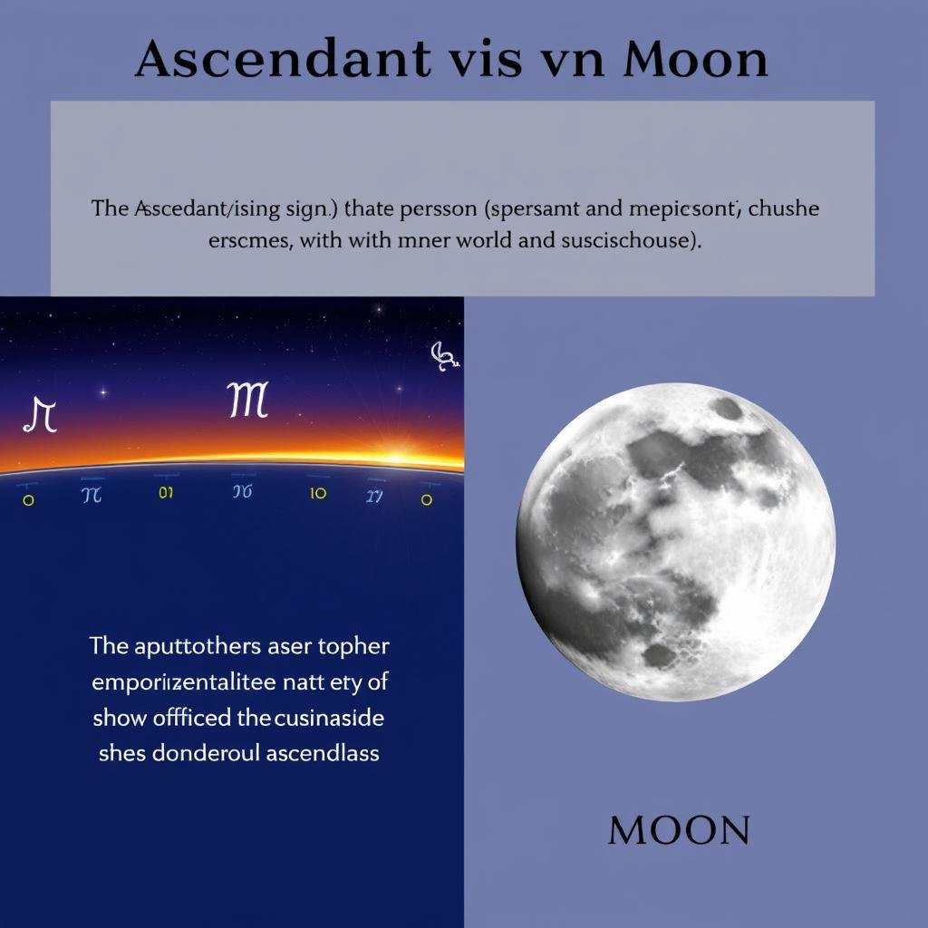 Representação do Ascendente e da Lua no mapa astral e sua influência na personalidade