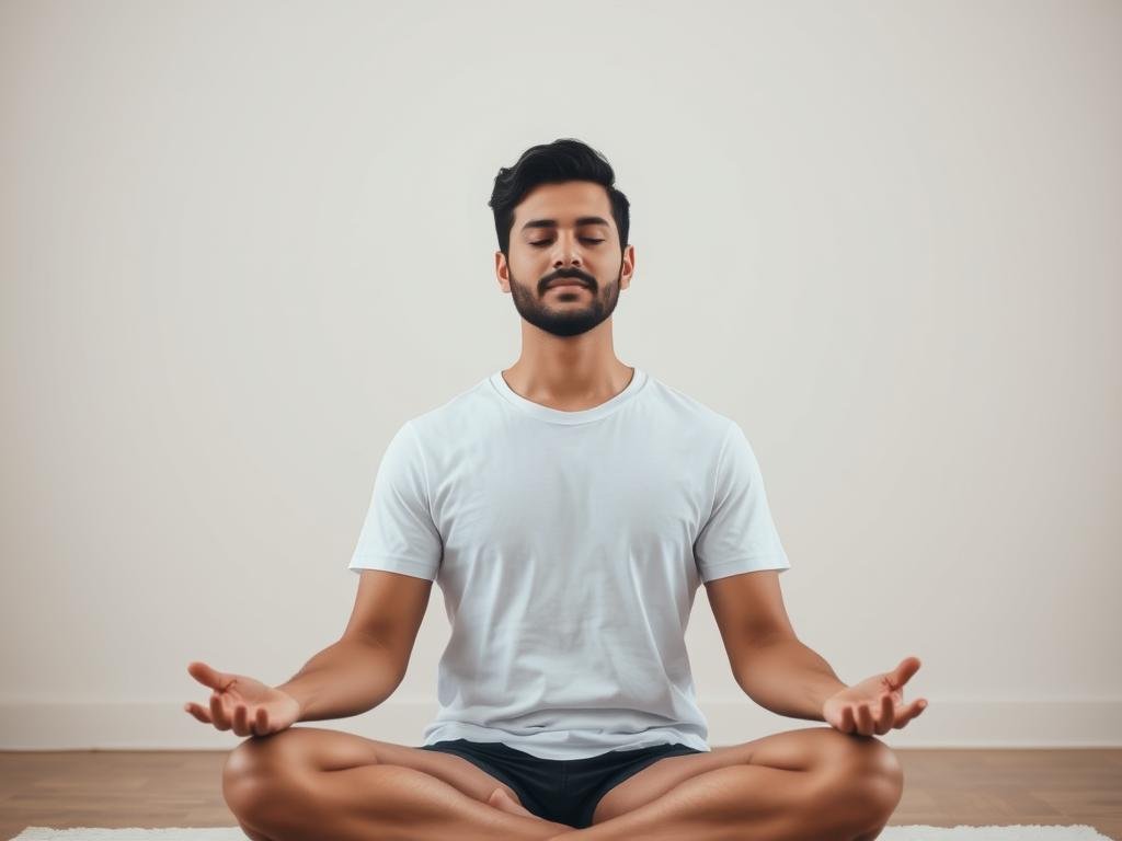 Pessoa praticando meditação com foco em um único ponto de atenção