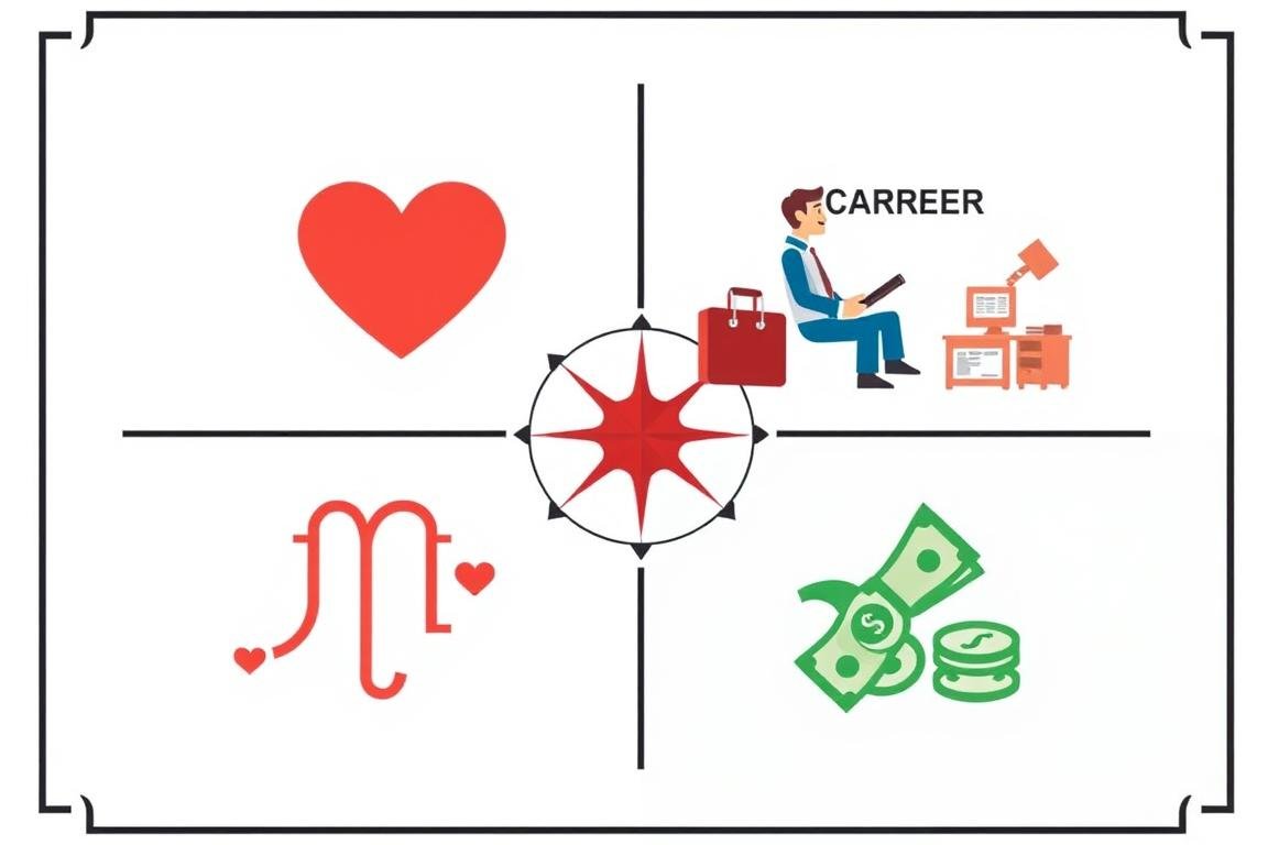 Diferentes áreas da vida influenciadas pela astrologia: amor, carreira, saúde e finanças