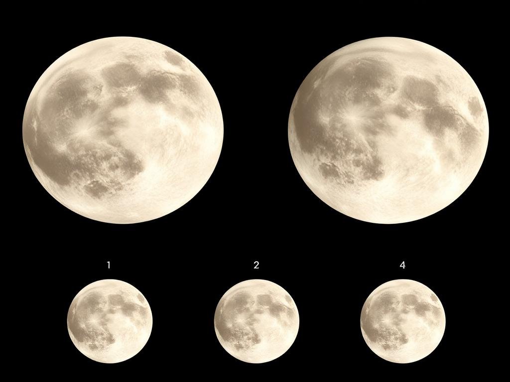 Ciclo lunar completo mostrando as quatro fases principais que influenciam o horoscopo mensal