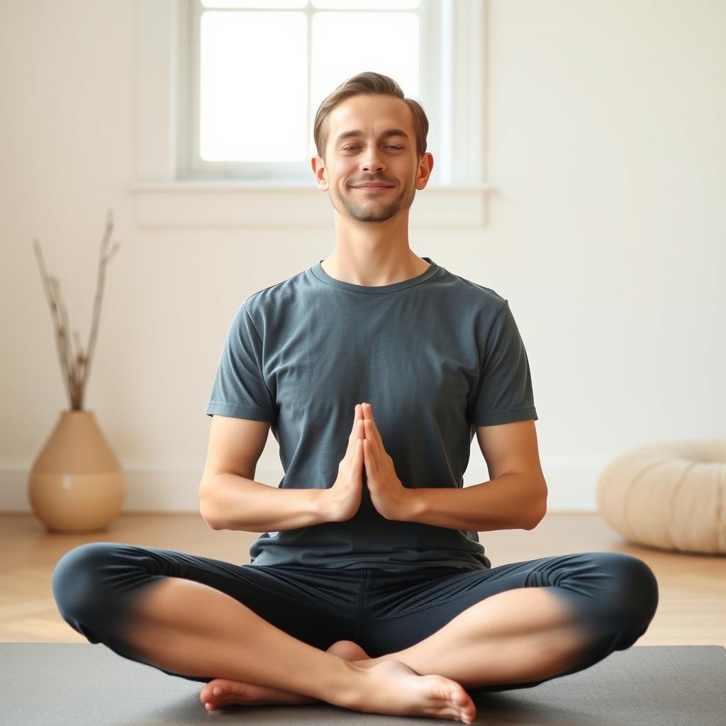 Pessoa praticando mindfulness como técnica complementar ao sono e recuperação