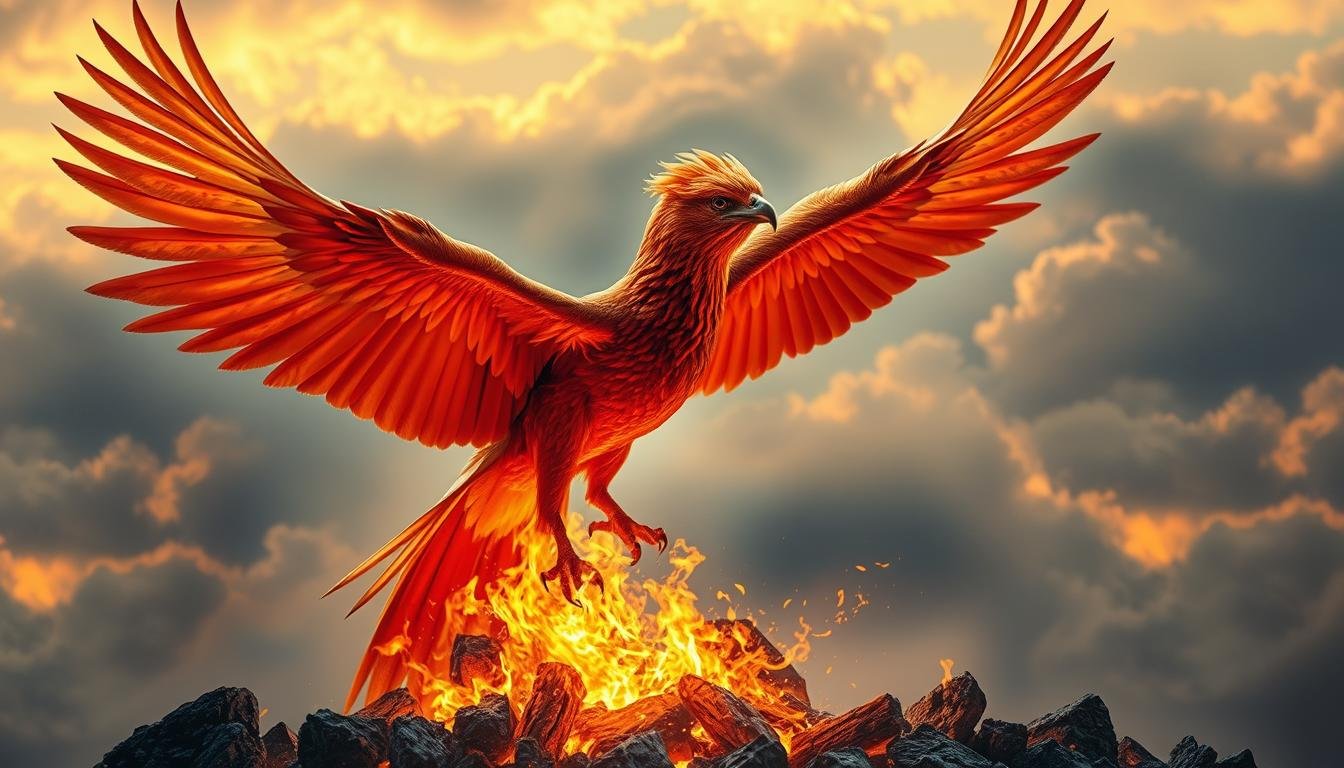 Fênix significado espiritual: O ritual de fogo e o renascimento após o caos.