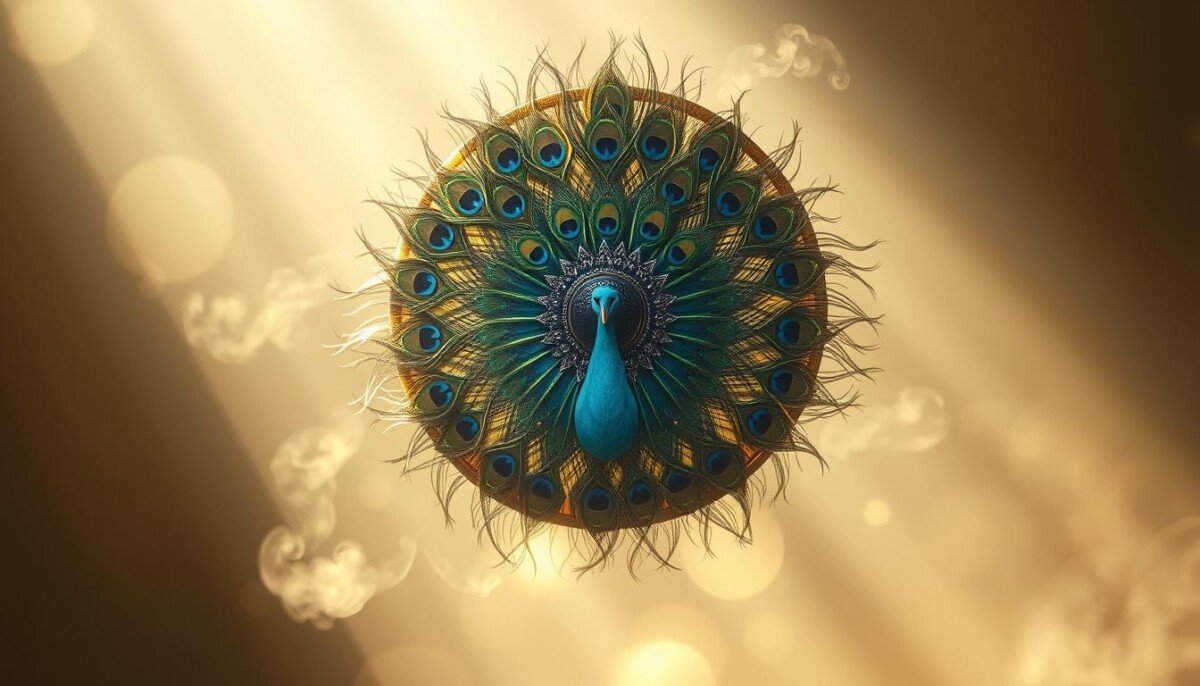proteção sagrada com penas de pavão proteção sagrada com penas de pavão