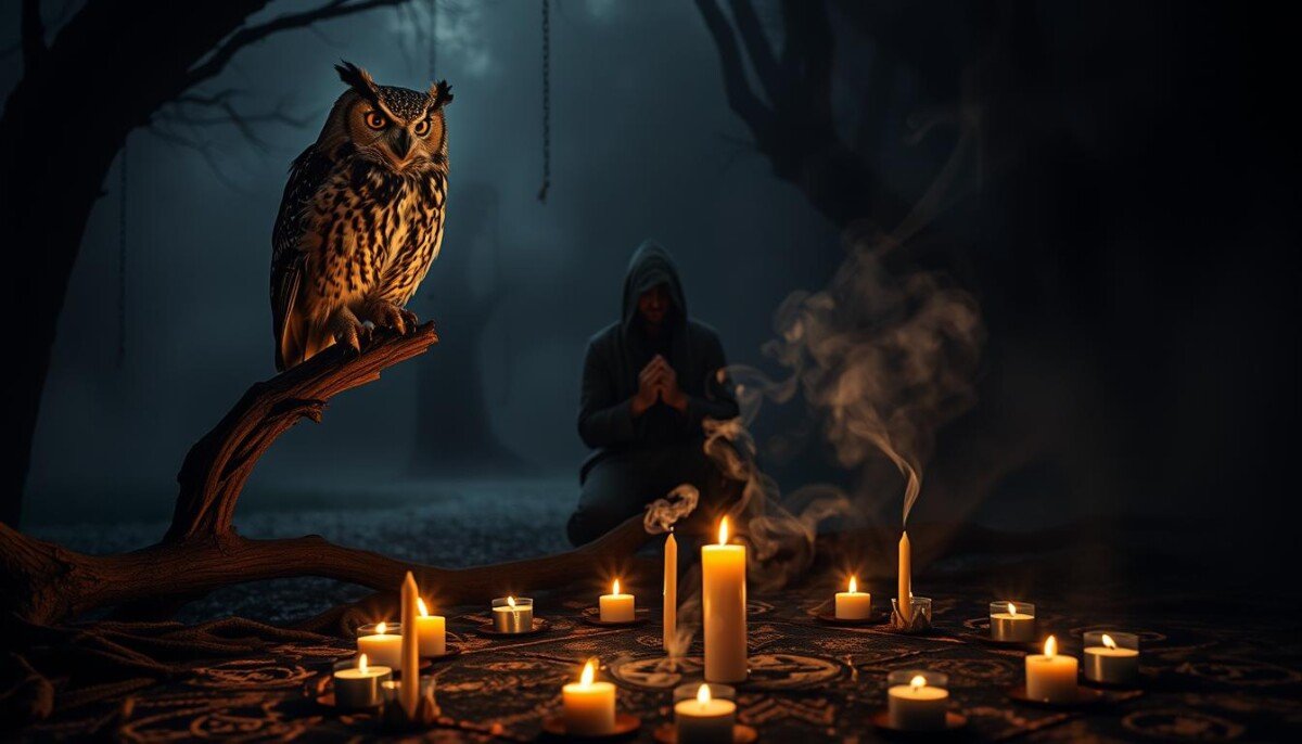 rituais espirituais com coruja