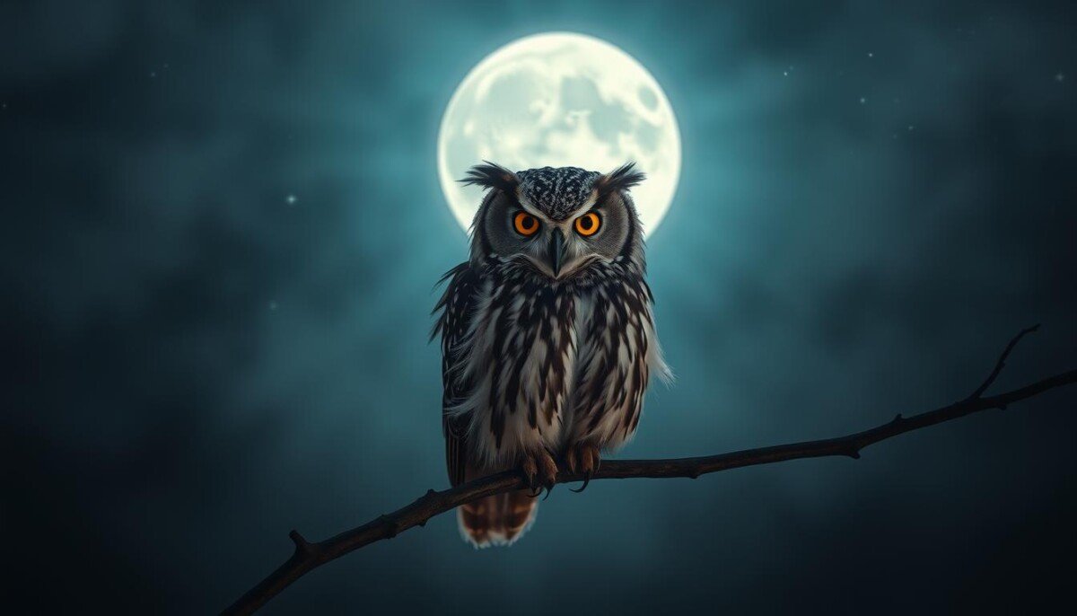 visão noturna da coruja